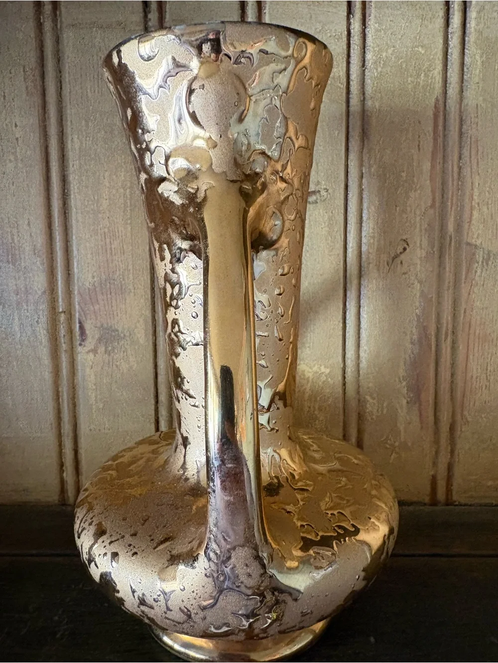 Vintage Dixon Art Studios Weeping Gold 22KT Ewer Vase Mid-Century - Picture 2 of 9